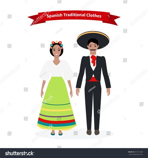 Spanish Traditional Clothes People Culture Clothing: vector de stock (libre de regalías ...