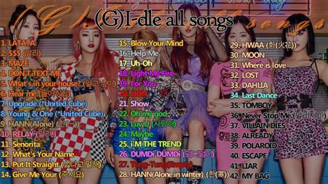 [Playlist] (G)I-DLE ((여자)아이들) All Songs | in chronological order from 2018-2022 - YouTube