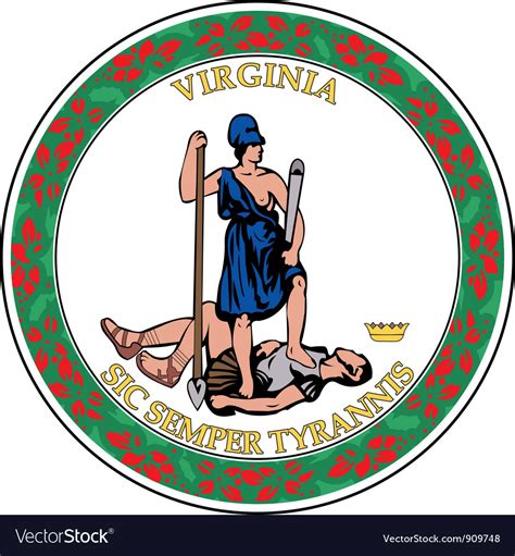 Virginia seal Royalty Free Vector Image - VectorStock