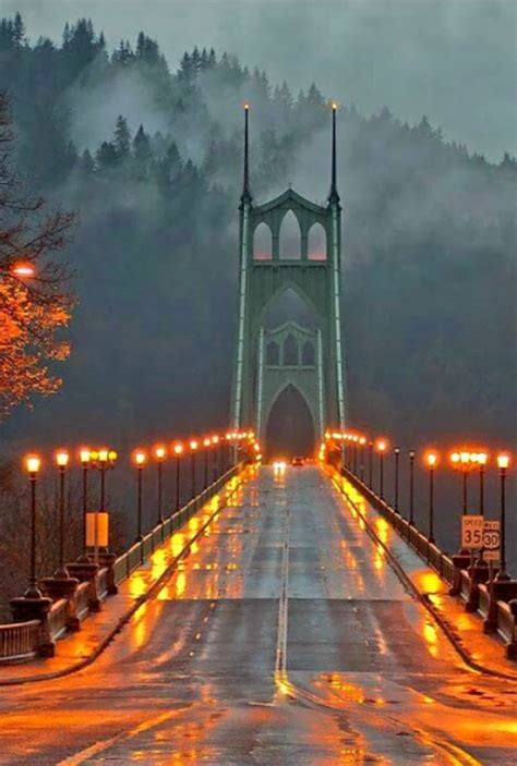 the bridge to Hell's Gate [St. John's Bridge, Portland, OR] : evilbuildings