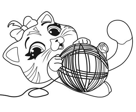 Meatball from 44 Cats Coloring Page - Free Printable Coloring Pages for Kids