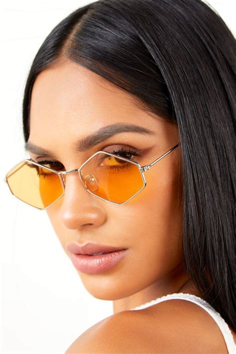 Tinted Diamond Sunglasses - Orange Unique Sunglasses, Trending Sunglasses, Ray Ban Sunglasses ...