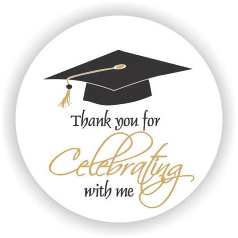 Congrats Grad Favor Stickers Graduation Stickers Thank You - Etsy ...