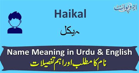 Haikal Name Meaning in Urdu - ہیکل - Haikal Muslim Boy Name