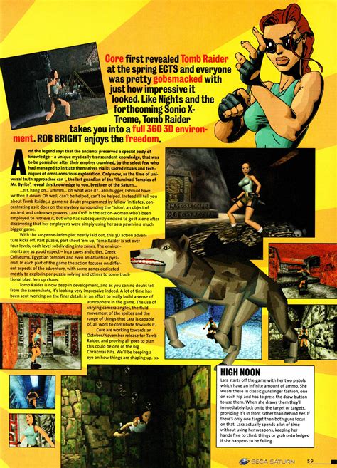 Tomb Raider - Saturn Special - from The Official Sega Saturn Magzine UK Issue 10 - August 1996 ...