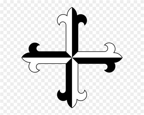 Dominican Cross Basic - St Dominic De Guzman Symbols, HD Png Download - 600x600 (#854354) - PinPng