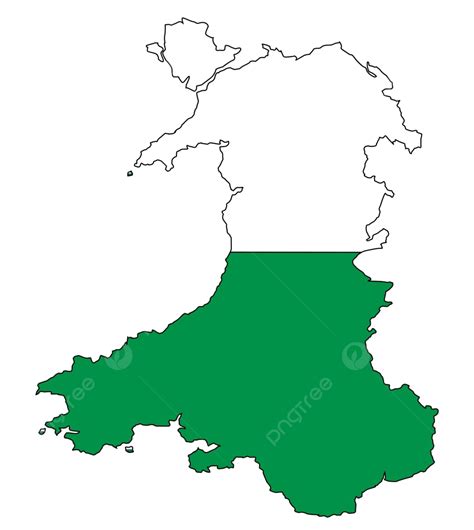 Wales Outline Flag Isolated Principality Of Wales Vector, Flag ...