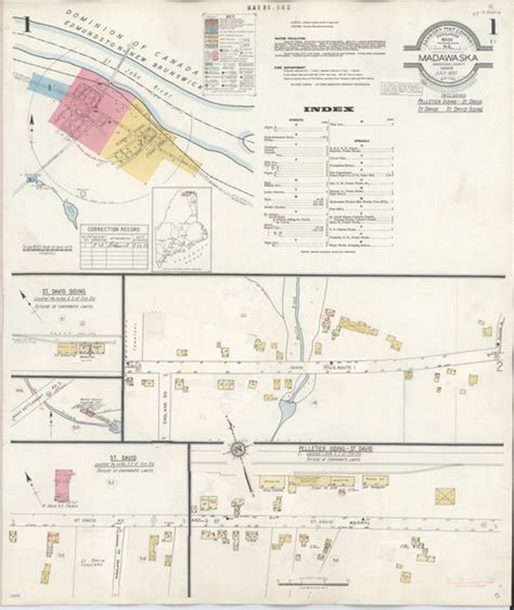 Madawaska, Maine 1948 - Old Map Maine Fire Insurance Index - OLD MAPS