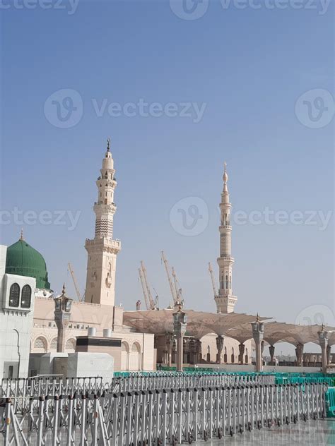 Beautiful daytime view of Masjid Al Nabawi, Medina, Saudi Arabia ...