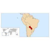 Large location map of Paraguay in South America | Paraguay | South America | Mapsland | Maps of ...