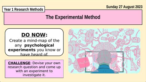 A-Level Psychology - THE EXPERIMENTAL METHOD [Year 1 Research Methods ...