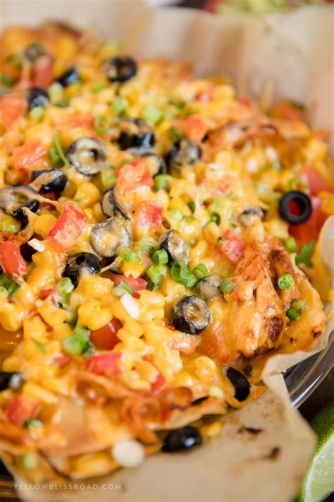 Loaded Chicken Nachos Recipe - Mexican Chicken, Cheese & Veggies!