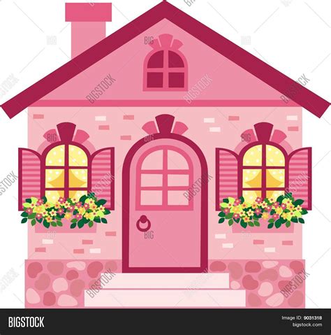 pink house Stock Vector & Stock Photos | Bigstock