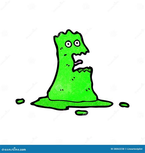 Cartoon blob slime monster stock vector. Illustration of quirky - 38063238