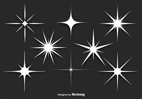 White Sparkles Vector Set - Download Free Vector Art, Stock Graphics & Images