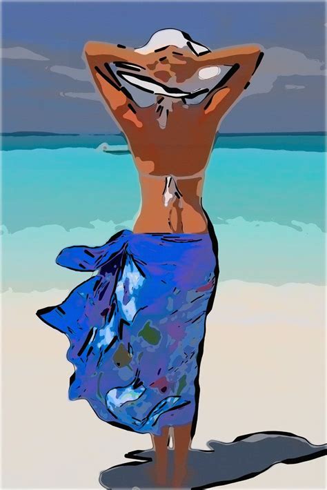 Beach Poster | Pintura de verano, Arte de playa, Arte en lienzo