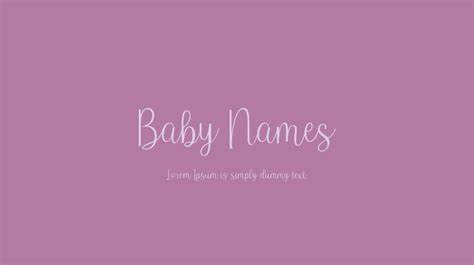 Baby Names Font : Download Free for Desktop & Webfont