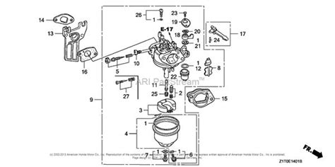 Honda Gx160 Carburetor Gasket Diagram