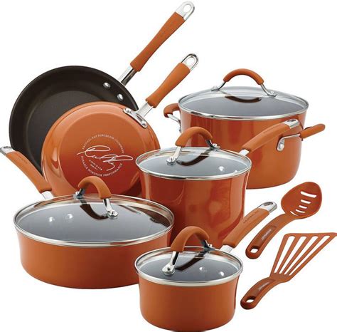 Rachel Ray Cooking Set - Love the color | Cookware set, Rachel ray cookware, Pots and pans sets