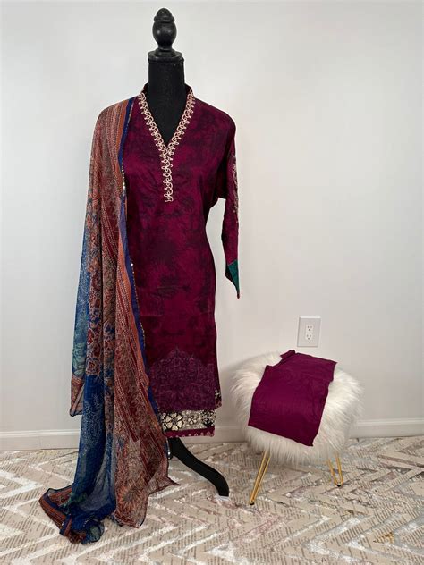 Pakistani Embroidered Lawn ready to ship – myshopusa.com