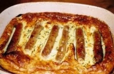 British Toad In The Hole Sausages In Batter) With Sherry Onion Recipe ...