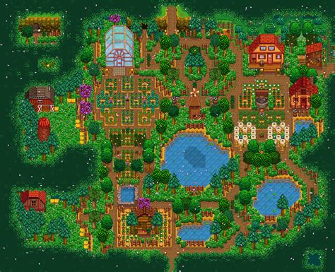 Aesthetic forest layout : FarmsofStardewValley