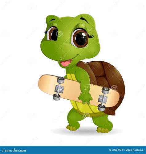 Happy turtle cartoon stock vector. Illustration of ildlife - 72604734