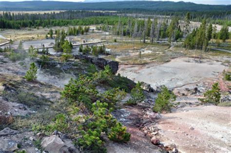 The two RV Gypsies enjoyed the mud pots at Yellowstone National Park