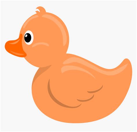 Rubber Duck Clipart - Orange Rubber Duck Clip Art, HD Png Download - kindpng