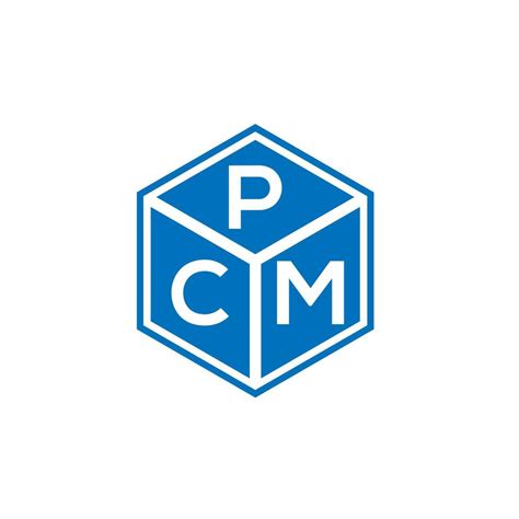 PCM letter logo design on black background. PCM creative initials letter logo concept. PCM ...