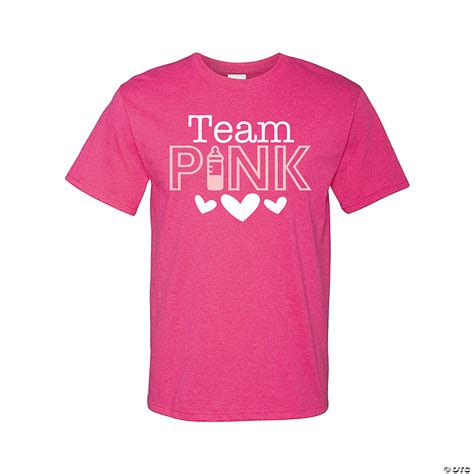 Team Pink Adults T-Shirt | Oriental Trading