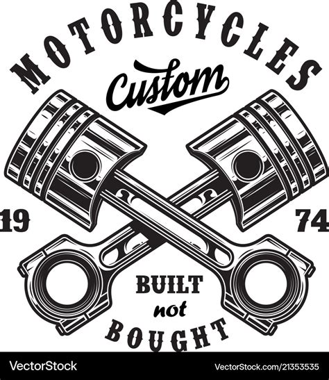 Vintage motorcycle workshop logo Royalty Free Vector Image