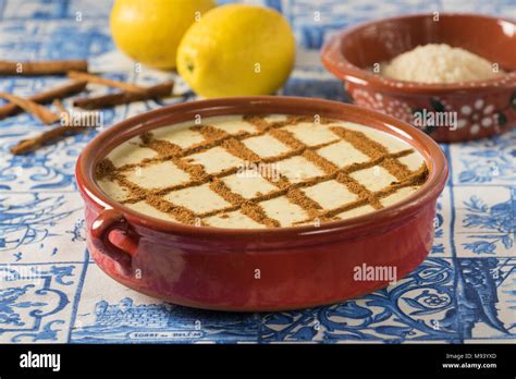 Arroz doce. Portuguese rice pudding. Portugal Food Stock Photo - Alamy