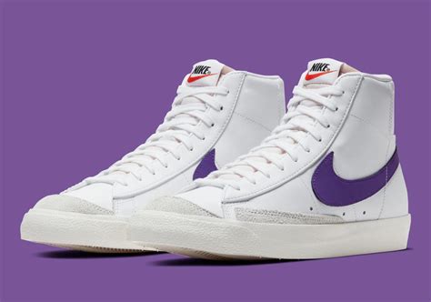 The Nike Blazer Mid '77 Vintage Gets Purple Swooshes | Nike shoes ...