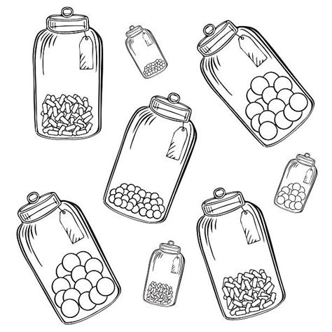 Drawing Of A Candy Jars Illustrations, Royalty-Free Vector Graphics & Clip Art - iStock