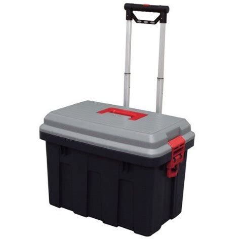 Storage Trunk w/ Wheels & Extendable Handle Rolling Garage Storage Box RV-650 | Storage bins ...