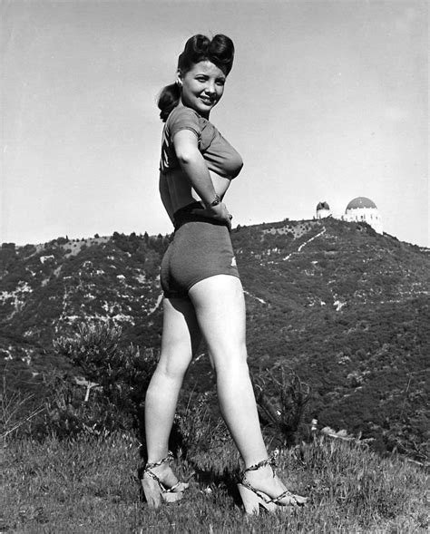 Actress Joan Barton with Griffith Observatory in the background Los ...