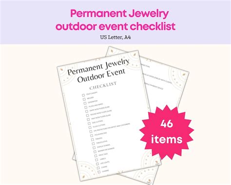 Permanent Jewelry Pop-up Checklist Permanent Jewelry Business Outdoor ...