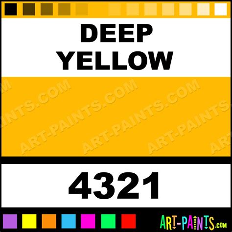 Deep Yellow Artist Acrylic Paints - 4321 - Deep Yellow Paint, Deep ...