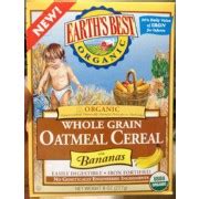 Earth's Best Organic Whole Grain Oatmeal Cereal: Calories, Nutrition Analysis & More | Fooducate