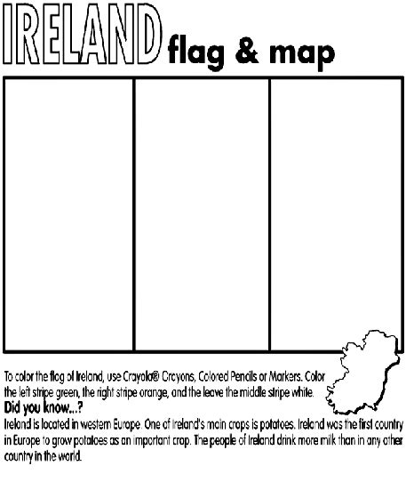 Ireland Coloring Page | crayola.com Flag Coloring Pages, Free Printable ...