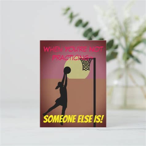 Goal Shooter Inspirational Netball Slogan Postcard | Zazzle