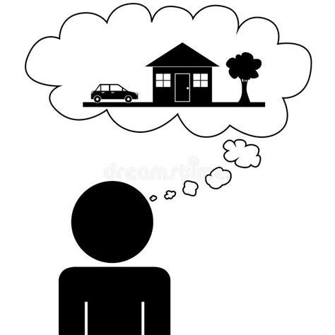 Man dream house stock vector. Illustration of smart, daydreaming - 41014985