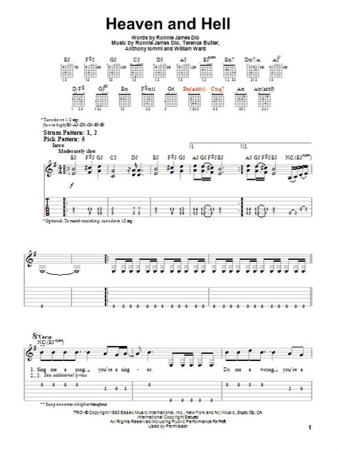 Heaven And Hell by Black Sabbath - Easy Guitar Tab - Guitar Instructor