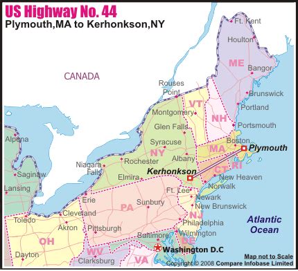 US Highway No.44 - Plymouth, MA to Kerhonkson, NY