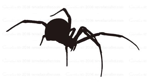 Free Patterns and ideas: Black widow spider silhouette