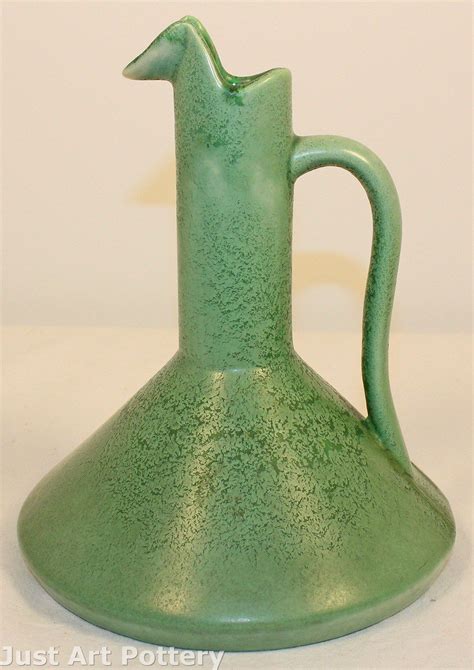 Mid-Century Modern Matte Green Pottery Ewer by Rumrill (Red Wing) | Pottery art, Green pottery ...