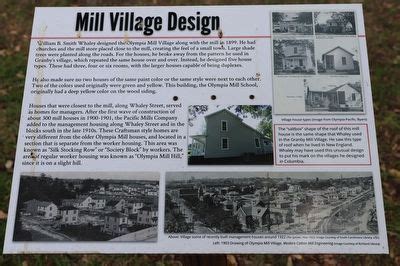 Mill Village Design Historical Marker