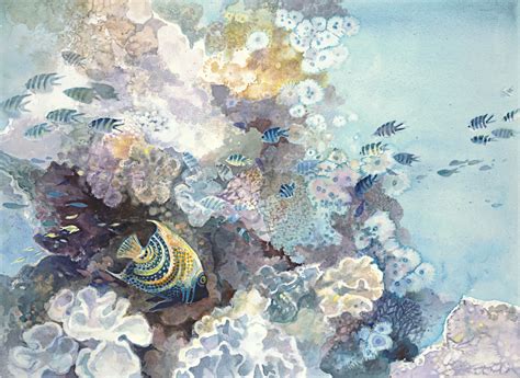 Coral Reef Watercolor at PaintingValley.com | Explore collection of Coral Reef Watercolor