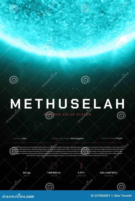 METHUSELAH Star. 3D Illustration Poster. Stock Image | CartoonDealer.com #257865001